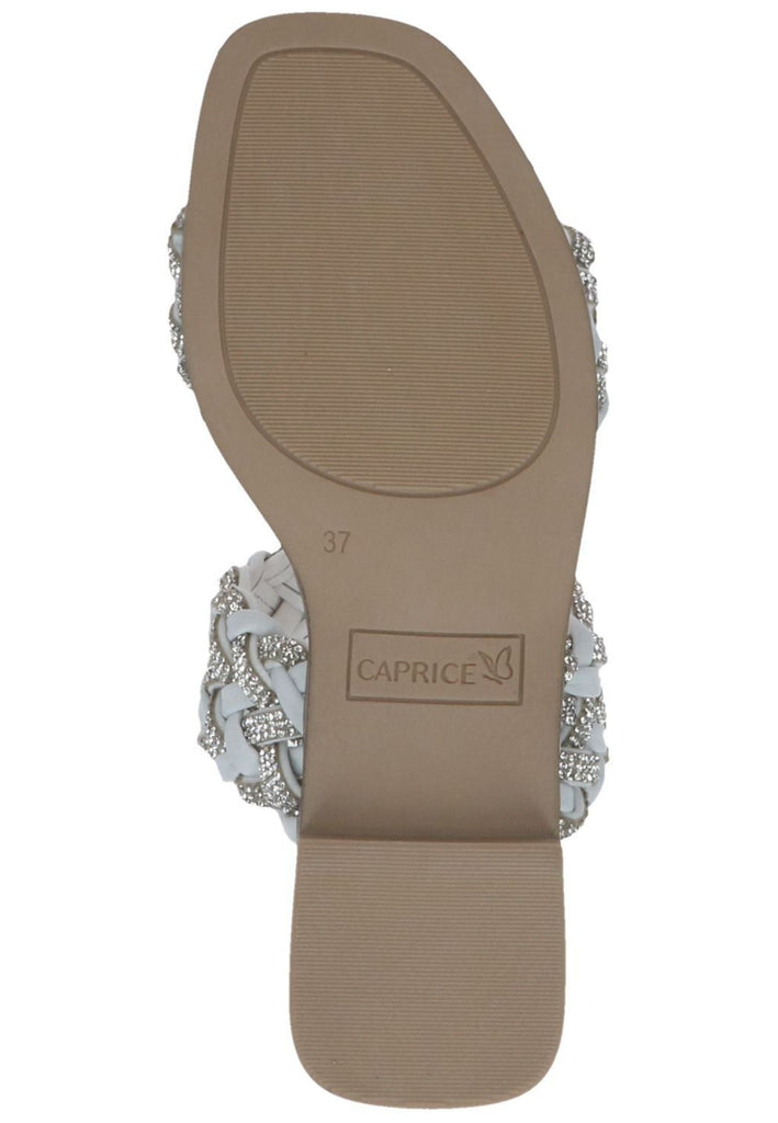 Caprice Pantoletten Leder/Textil Weiß