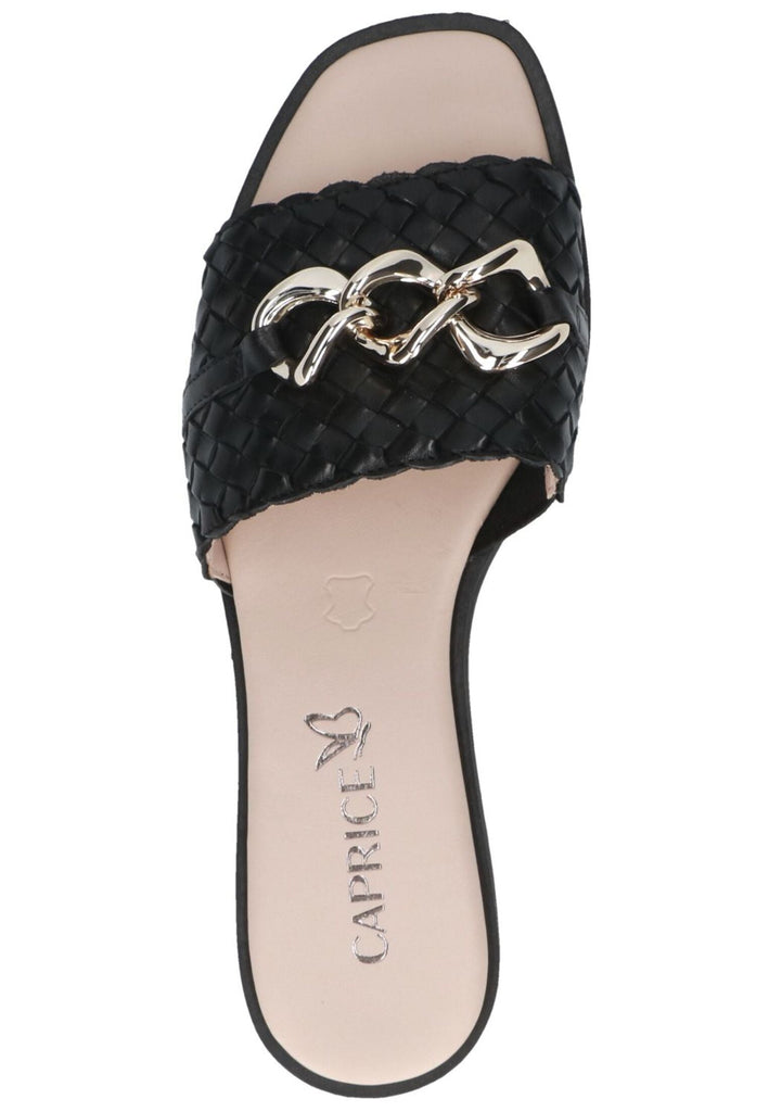 Caprice Pantoletten Nappaleder Schwarz