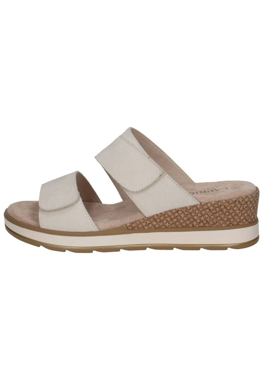 Caprice Pantoletten Nubukleder Hellbeige