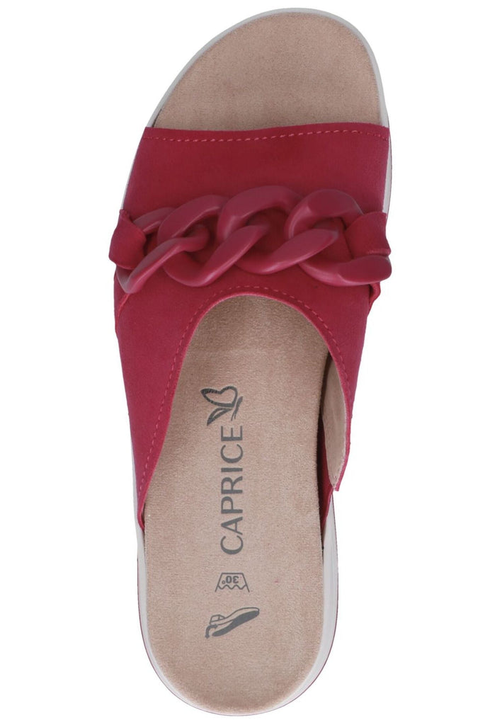 Caprice Pantoletten Veloursleder Fuchsia