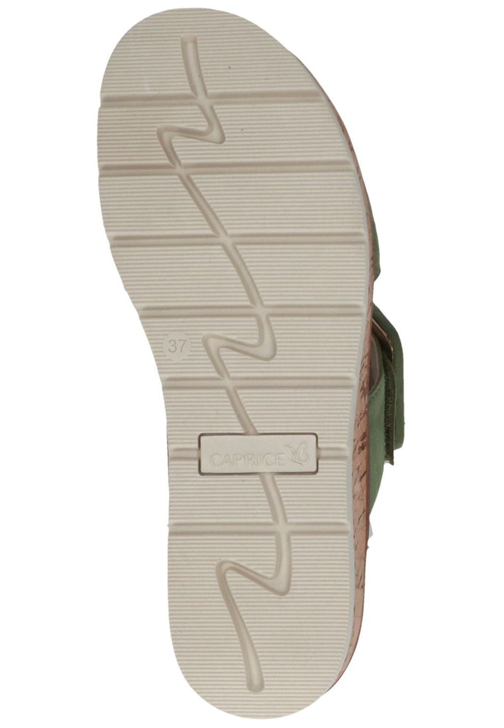 Caprice Pantoletten Veloursleder Grün