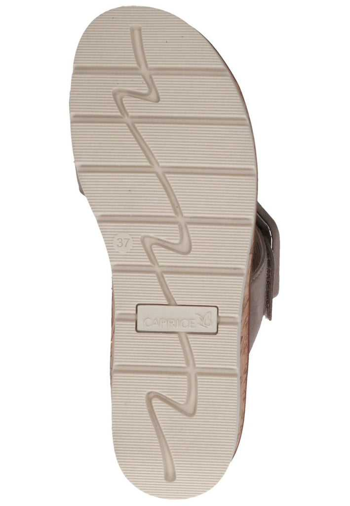 Caprice Pantoletten Veloursleder Taupe