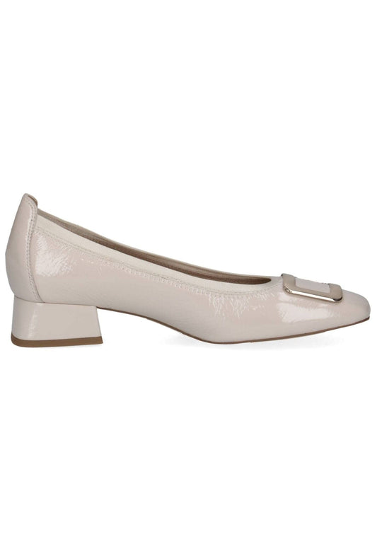 Caprice Pumps Leder Beige Lack