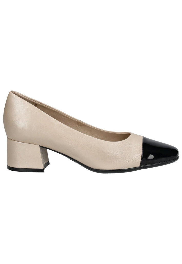 Caprice Pumps Leder Beige/Schwarz