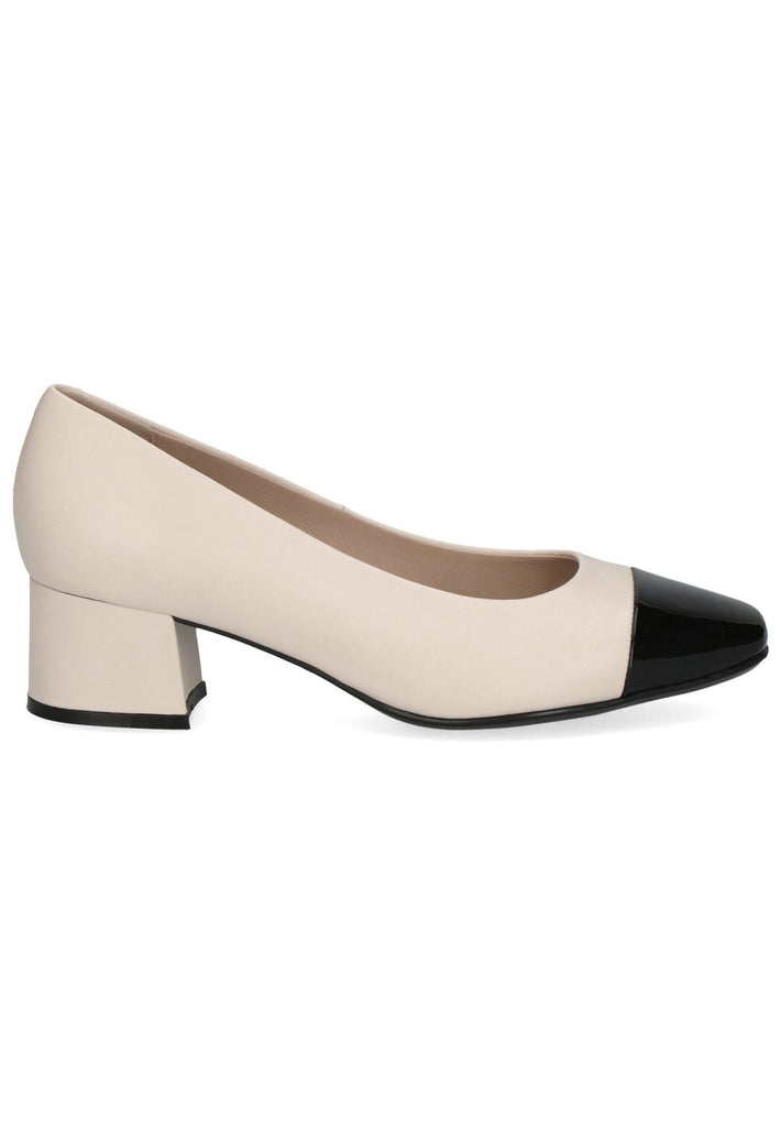 Caprice Pumps Leder/Textil Beige/Schwarz