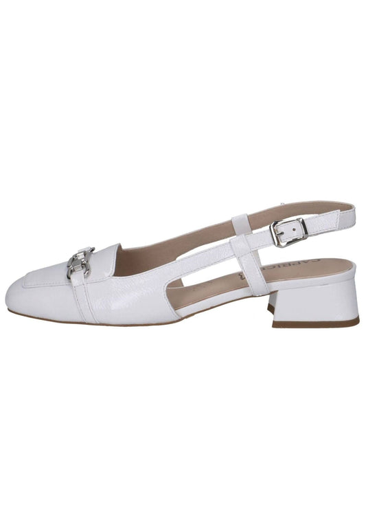 Caprice Pumps Nappaleder Weiß Lack