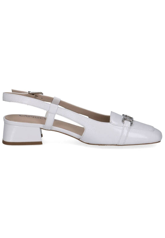 Caprice Pumps Nappaleder Weiß Lack