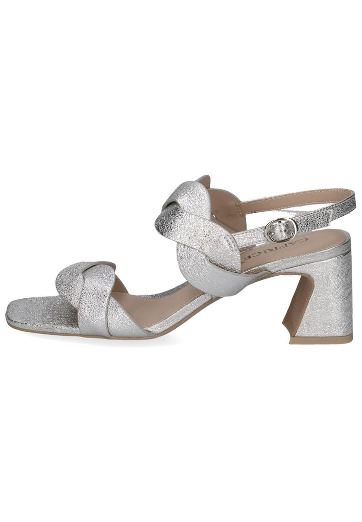 Sandalen Caprice Sandalen Leder Metallic Silver