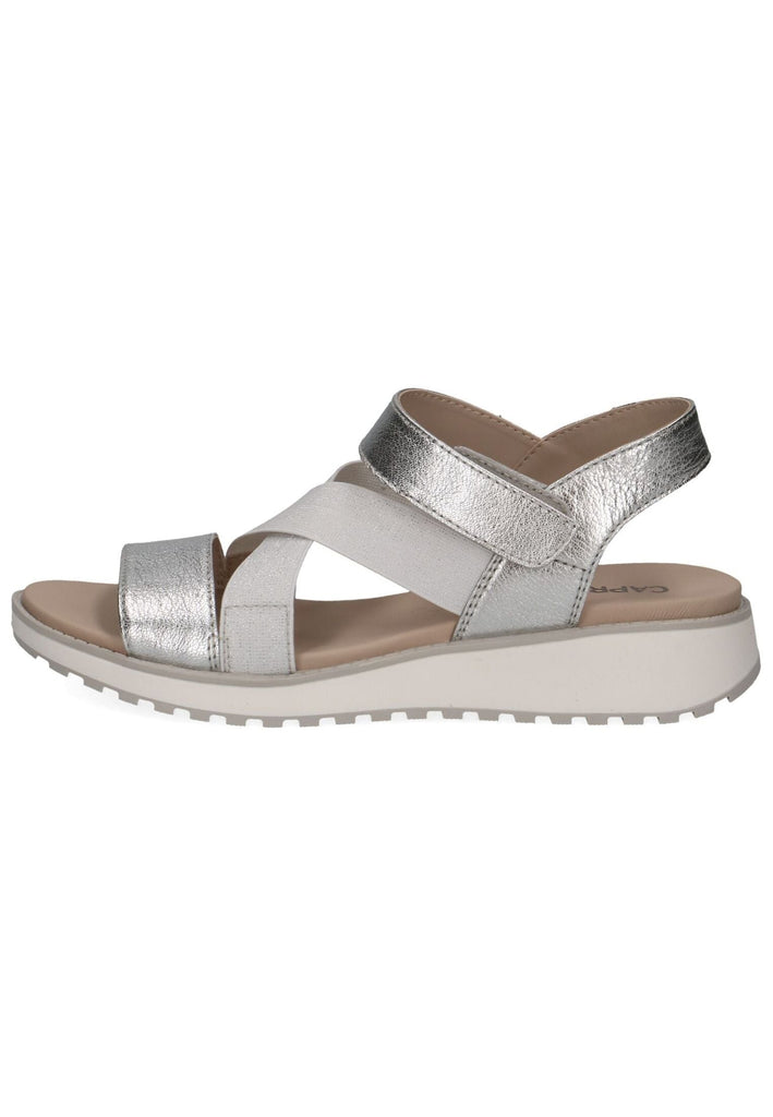 Sandalen Caprice Sandalen Leder Metallic Silver