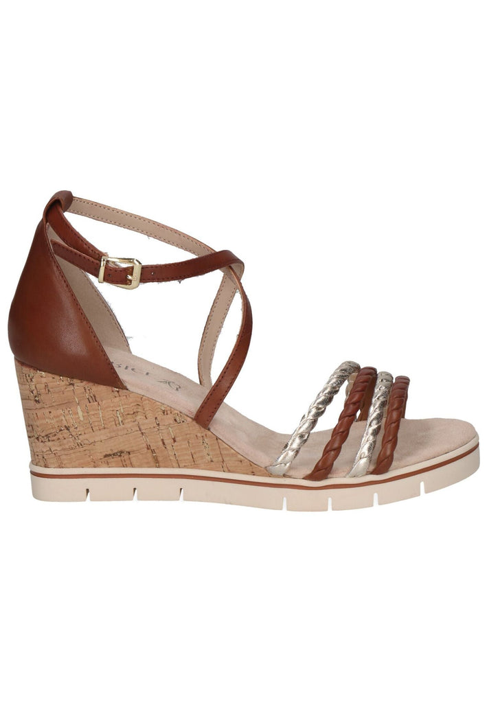 Caprice Sandalen Leder/Synthetik Cognac