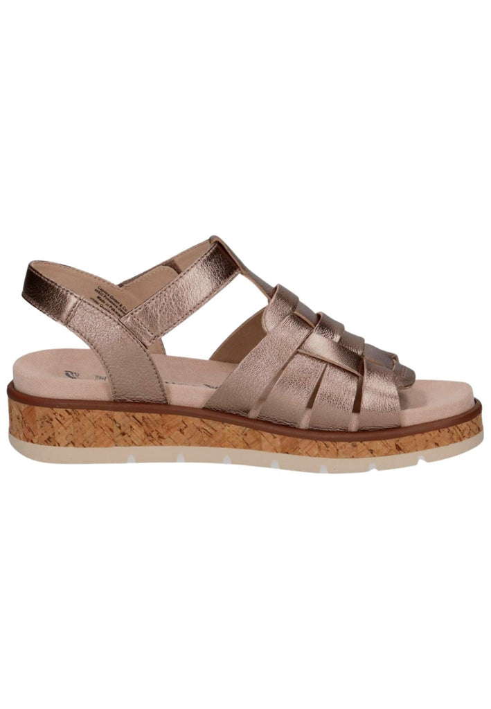 Caprice Sandalen Leder Taupe