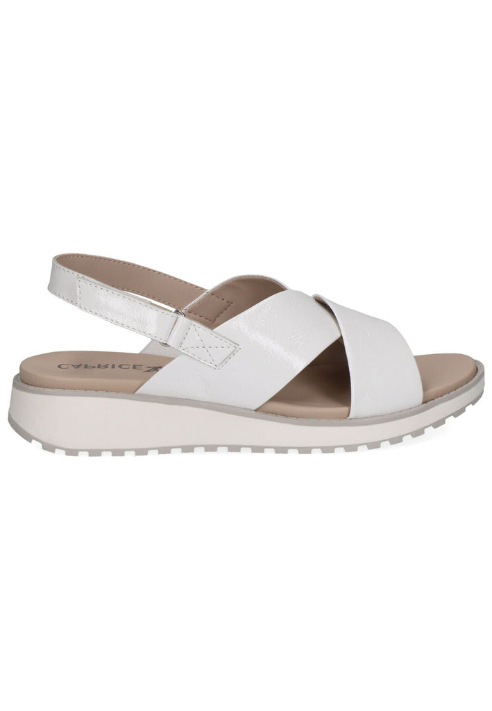 Caprice Sandalen Leder Weiß Lack