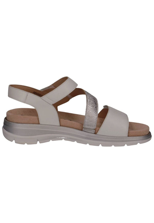 Caprice Sandalen Leder Weiß/Silber