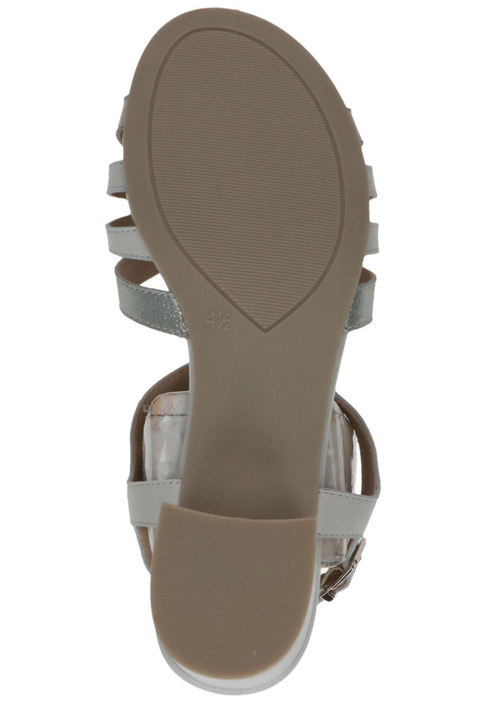 Caprice Sandalen Leder Weiß/Silber
