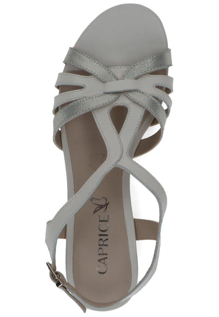 Caprice Sandalen Leder Weiß/Silber