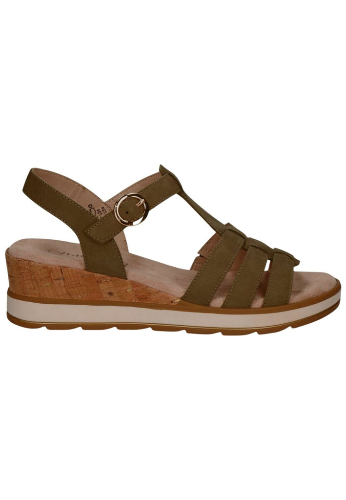 Caprice Sandalen Nubukleder Oliv