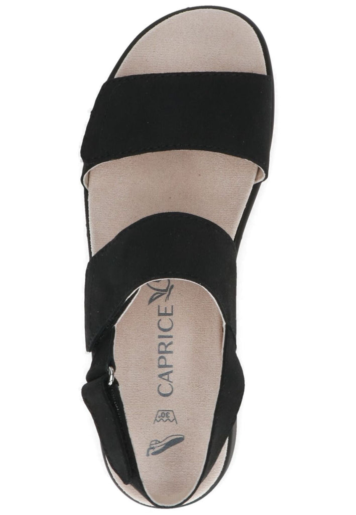 Caprice Sandalen Nubukleder Schwarz