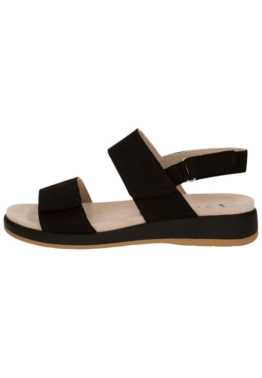 Caprice Sandalen Nubukleder Schwarz