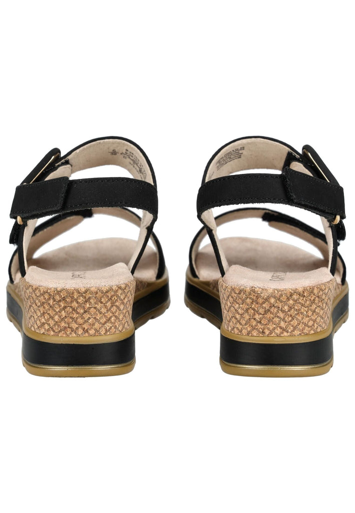 Caprice Sandalen Nubukleder Schwarz