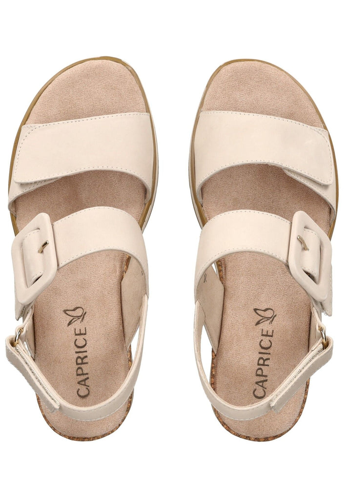 Caprice Sandalen Nubukleder Weiß