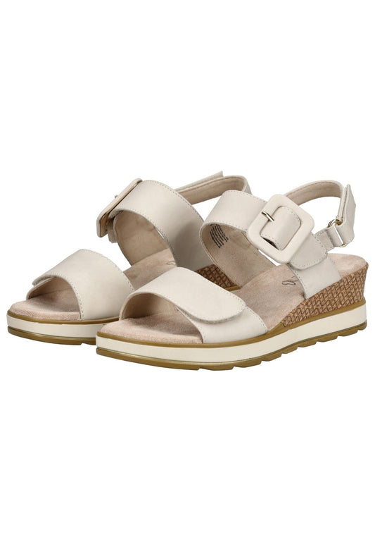 Caprice Sandalen Nubukleder Weiß