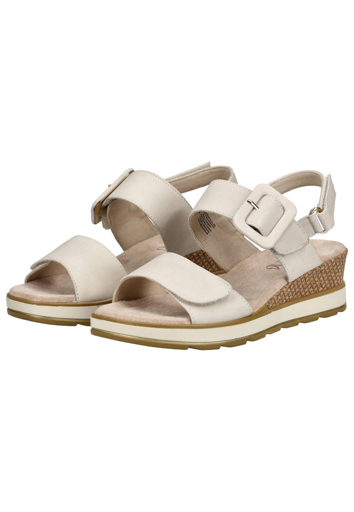 Caprice Sandalen Nubukleder Weiß