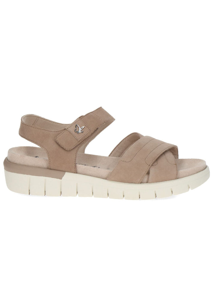 Caprice Sandalen Veloursleder Hellbraun