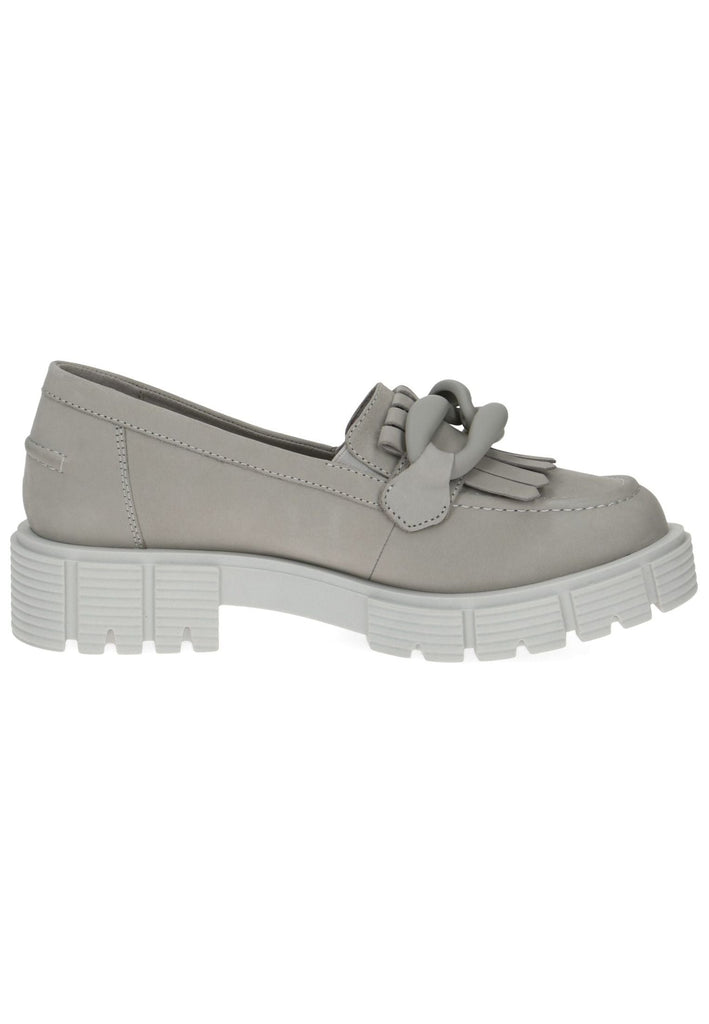 Caprice Slipper Leder Hellgrau