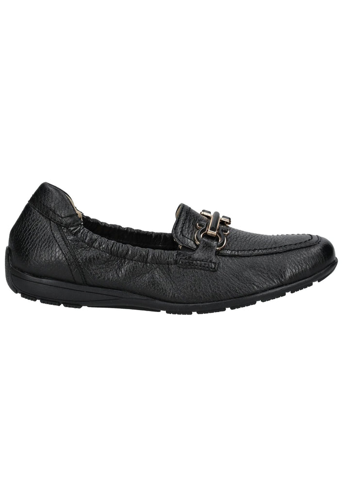Caprice Slipper Leder Schwarz
