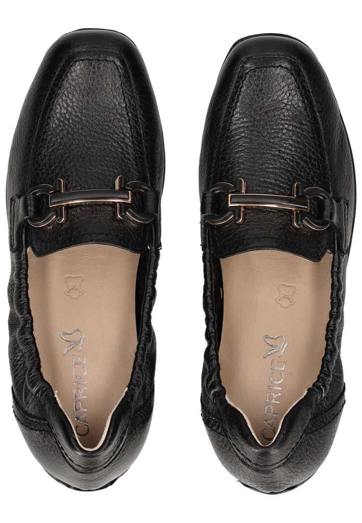 Caprice Slipper Leder Schwarz