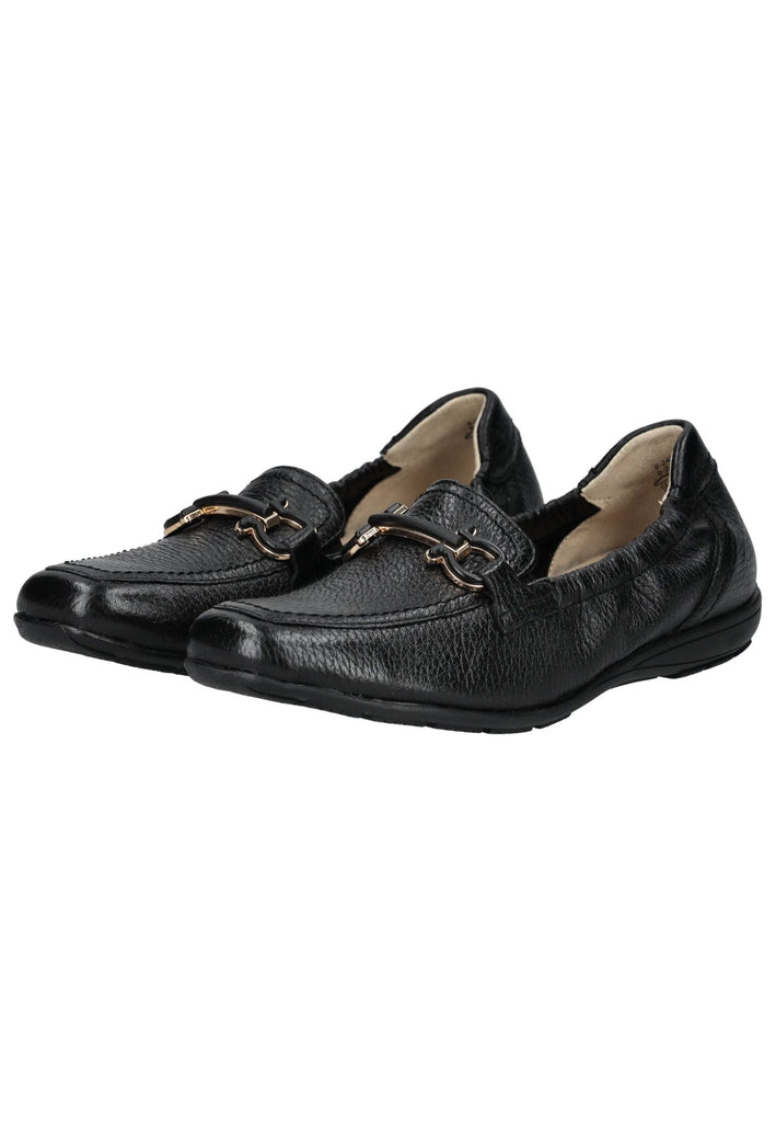 Caprice Slipper Leder Schwarz