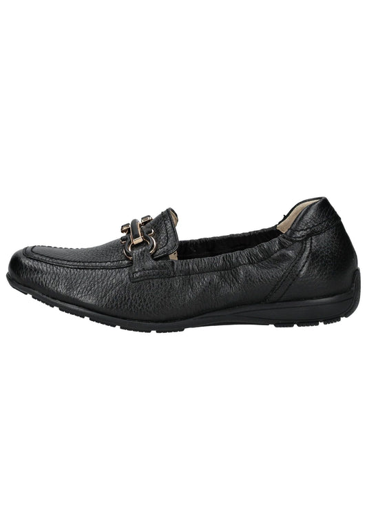 Caprice Slipper Leder Schwarz