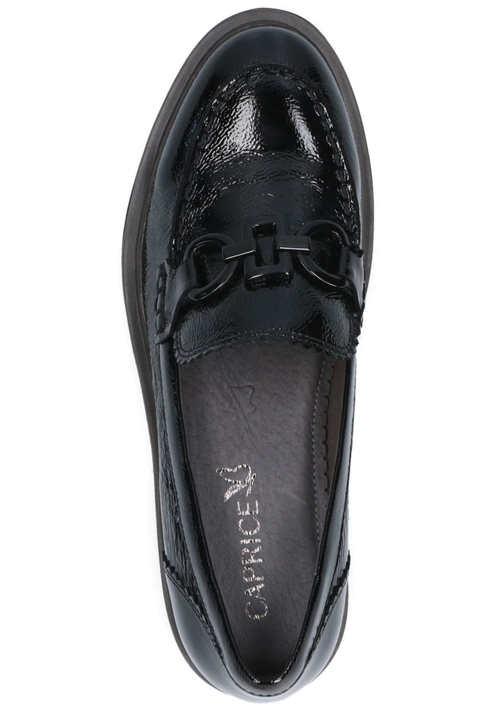 Caprice Slipper Leder Schwarz Lack