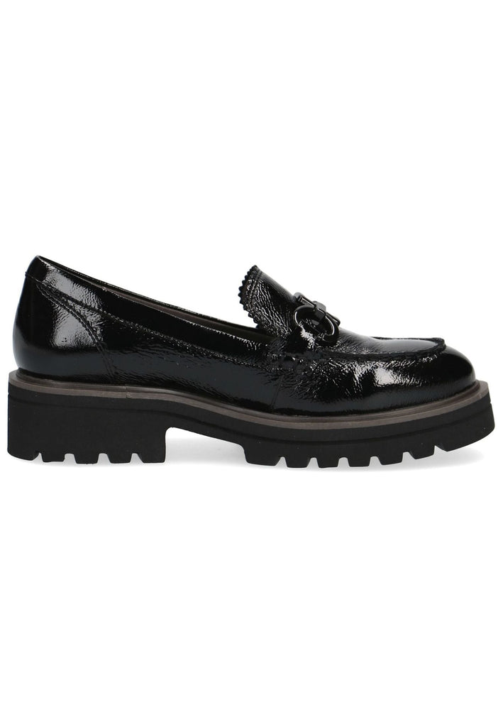Caprice Slipper Leder Schwarz Lack
