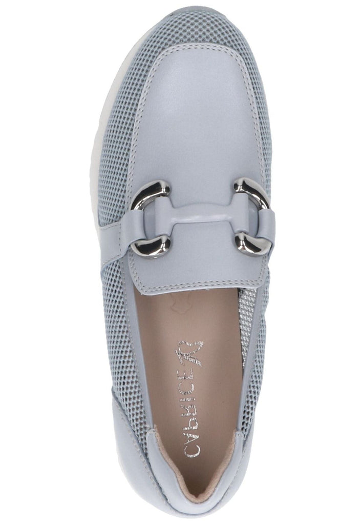 Caprice Slipper Leder/Textil Hellblau