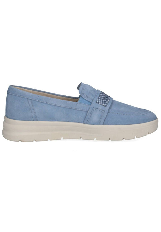 Caprice Slipper Veloursleder Mittelblau