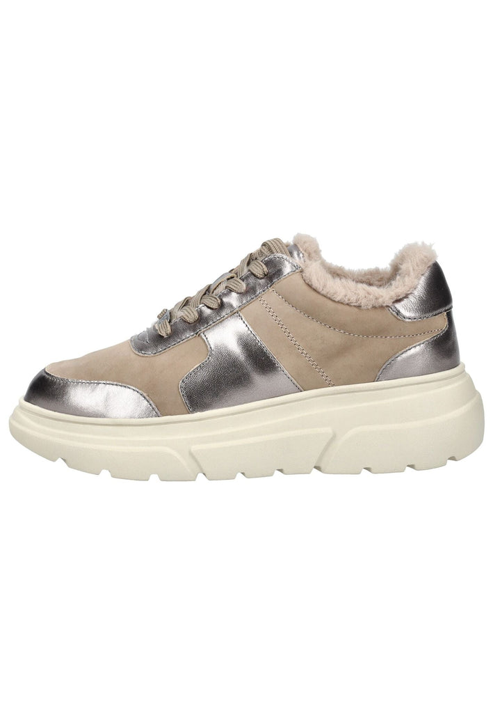 Caprice Sneaker Leder Taupe Warmfutter