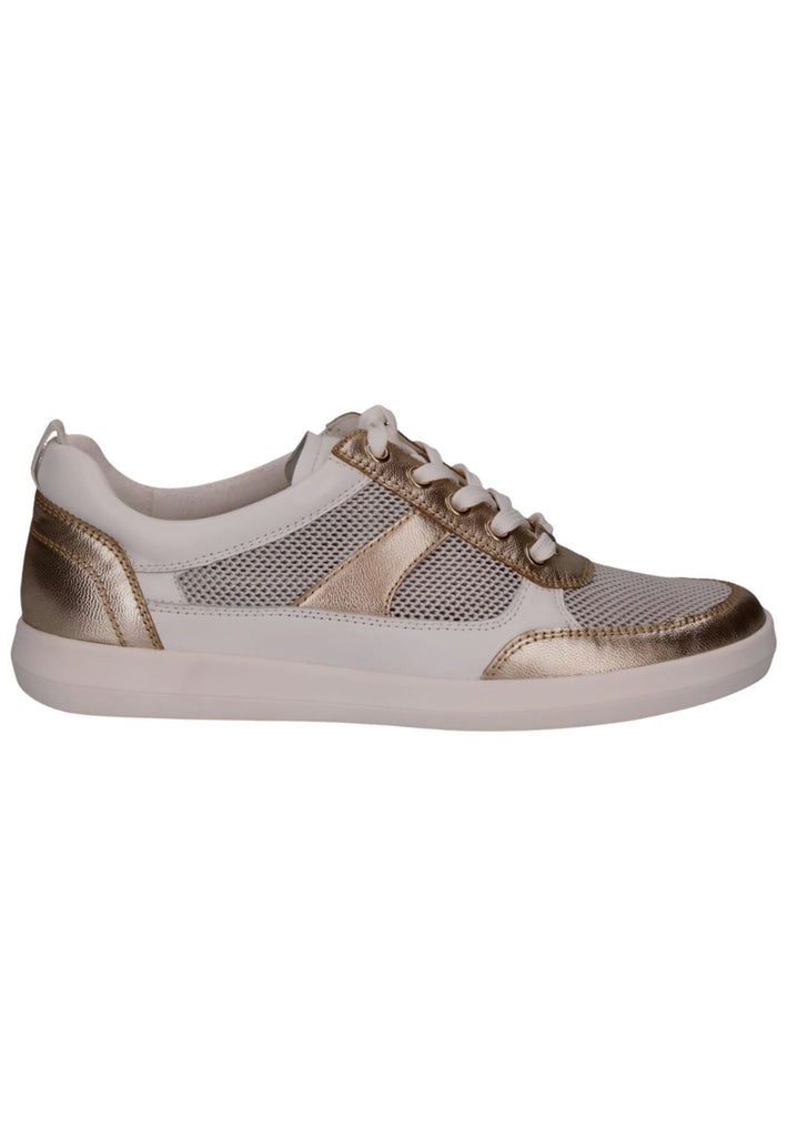 Caprice Sneaker Leder/Textil Weiß/Gold