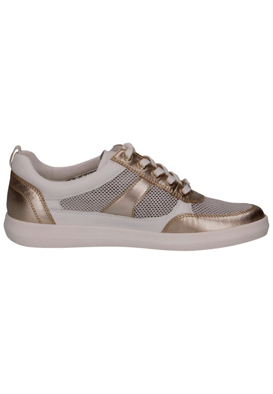 Caprice Sneaker Leder/Textil Weiß/Gold