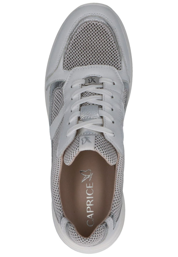Caprice Sneaker Leder/Textil Weiß/Silber