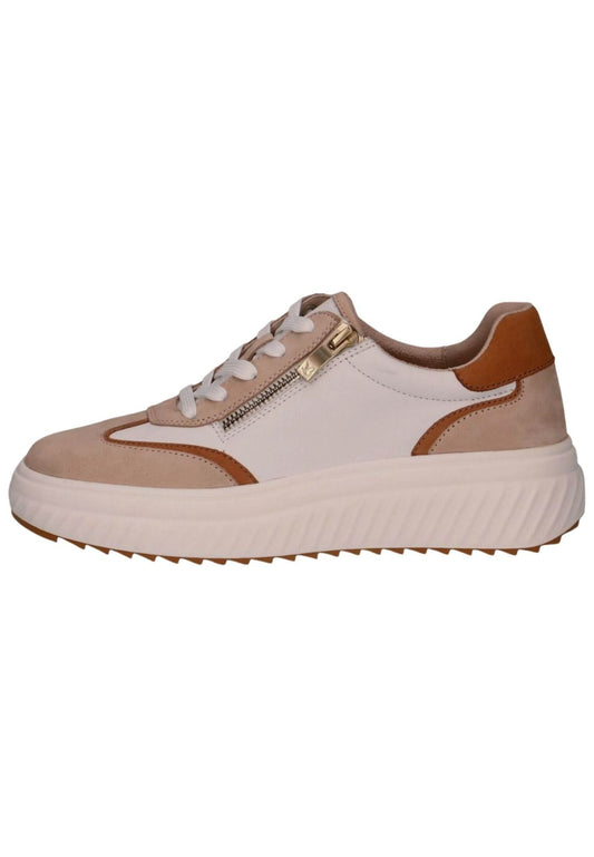 Caprice Sneaker Leder Weiß/Beige