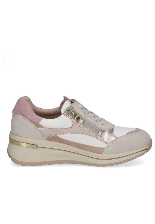 Caprice Sneaker Leder Weiß/Gold