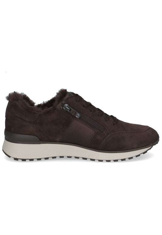 Caprice Sneaker Veloursleder Dunkelbraun Warmfutter