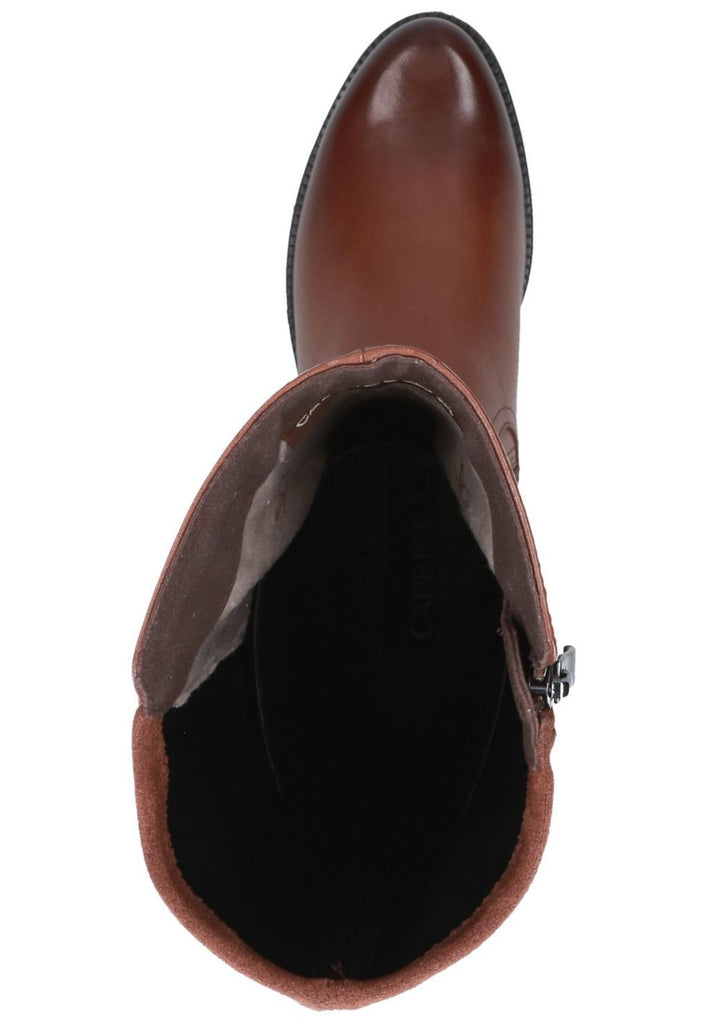 Caprice Stiefel Leder/Textil Cognac Warmfutter