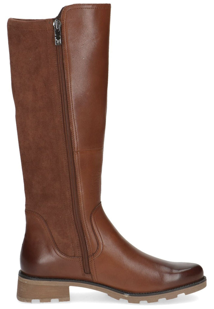 Caprice Stiefel Leder/Textil Cognac Warmfutter