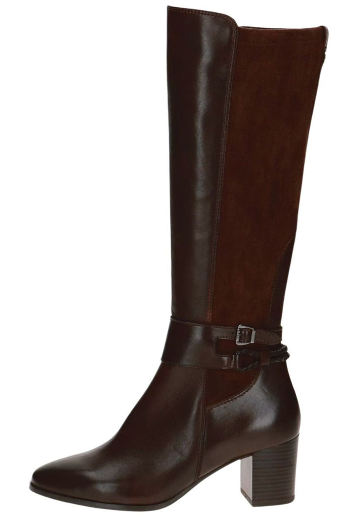 Caprice Stiefel Leder/Textil Dunkelbraun Warmfutter