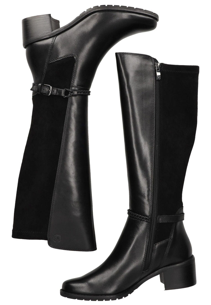Caprice Stiefel Leder/Textil Schwarz