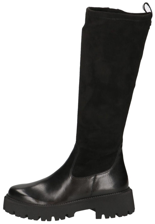 Caprice Stiefel Leder/Textil Schwarz Warmfutter