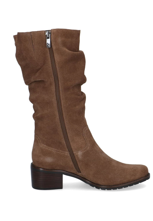 Caprice Stiefel Veloursleder Taupe