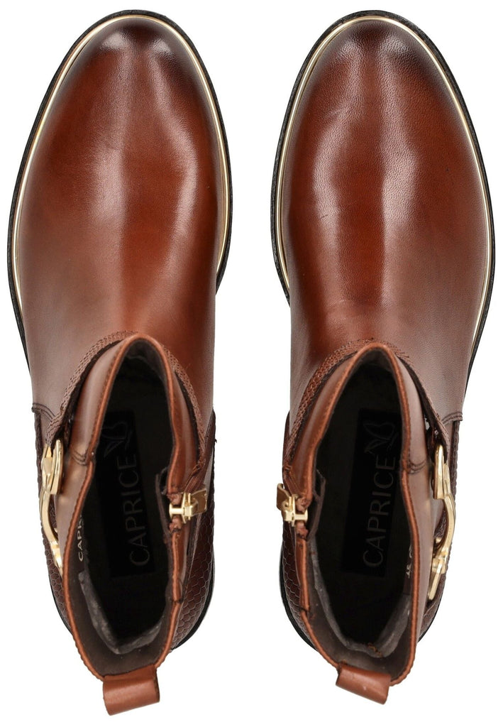 Caprice Stiefelette Leder Cognac
